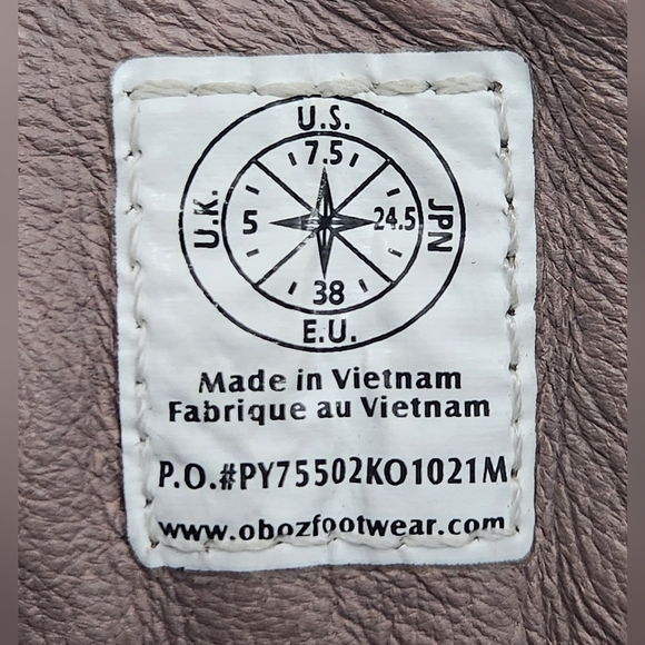 OBOZ Bozeman Mid Leather Waterproof Shoes Women's Size 7.5 - Picture 9 of 9